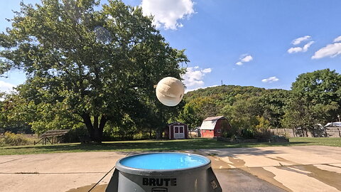 Slow Motion White Pumpkin Drop / Splash