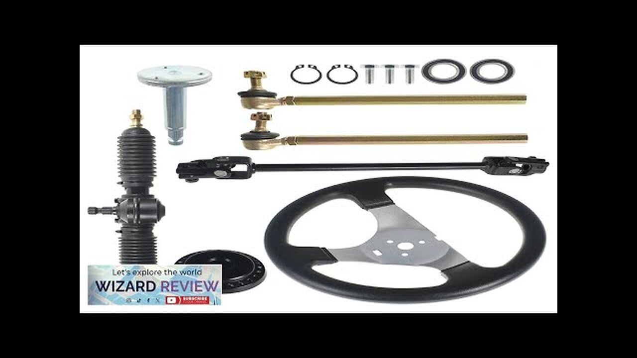 ALL-CARB Go Kart 300mm Steering Wheel Steel Kit Gear Rack Pinion 320mm Review