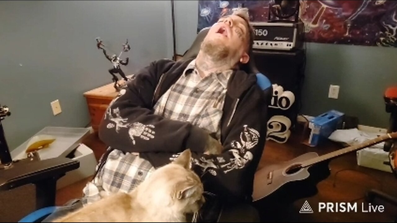 🛑 SCRIBBLES PART 4 VERY DRUNK SHYT TALKS THE USUAL & PASSES OUT DRUNK IN HIS CHAIR WITH HIS CAT, GHOST 11-5-25