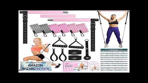 Pilates Bar Kit with Resistance Bands Multifunctional Yoga Pilates Bar with Heavy-Duty Review