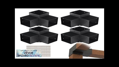 VEVOR Pergola Bracket Kit 6''x6'' 4pcs 3-Way Heavy Duty Corner Bracket Woodworks Review