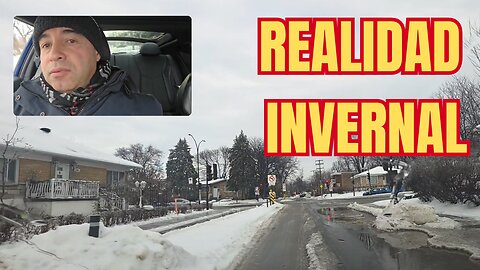 EALIDAD CANADÁ: La gente camina por la calle por culpa del Hielo (Montreal Norte)