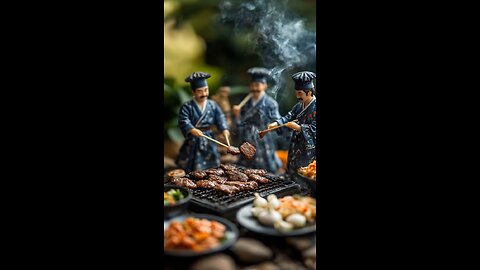 The Miniature World of Chefs part 2🧑‍🍳 🥘 🍱 🍲 🦐 🎂 powered by @Kling AI #KlingAI #brightfantasy