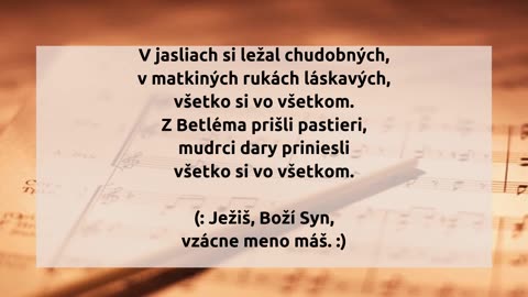 V jasliach si ležal chudobných