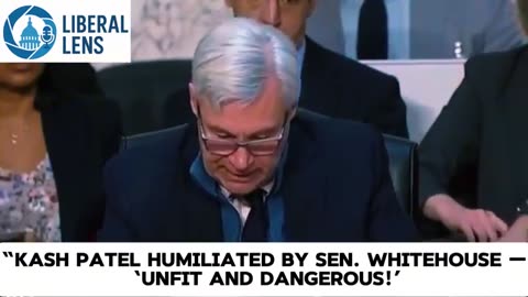 Kash Patel HUMILIATED by Sen. Whitehouse — ‘Unfit and Dangerous!’