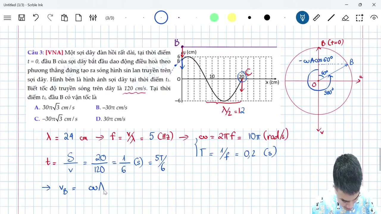 Bài 0205 Đồ thị sóng truyền trên dây ts2 Chữa bài tập tự luyện 77 Phút