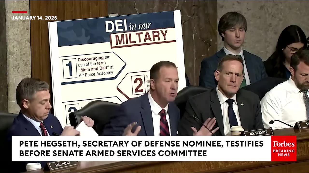 Eric Schmitt Confronts Dem Colleagues with Examples of DEI in the Military