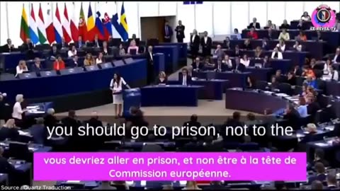 Poland MEP Ewa Zajaczkowska to Ursula Von der Leyen ＂You should be in prison＂ (vosten) (vostfr)