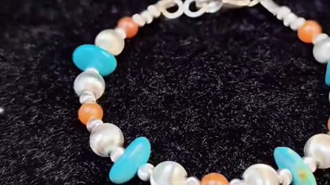 GN-20250303-05 S925 silver bracelet is paired with colorful crystals