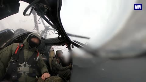 Russian helicopter crews in action