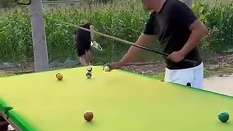 Funny Video Billard Playing Going Crazy!