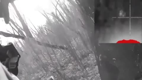 Ukrainian Sniper with Thermal Scope Slinging Rounds At Russian Infantry Group