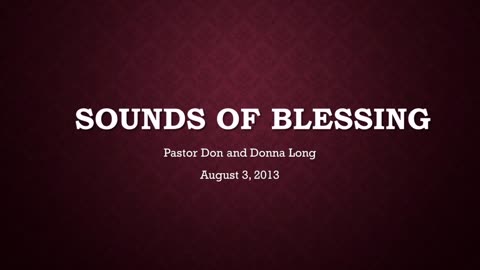 Sound Of Blessing (August 3, 2013)