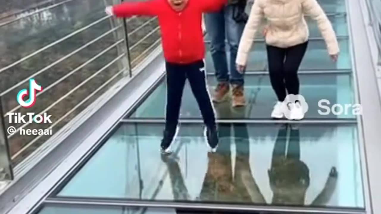 Don't jump on glass