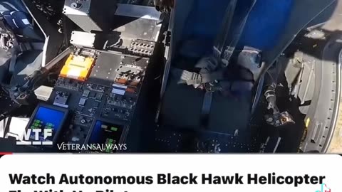 Black Hawk helicopter without pilot