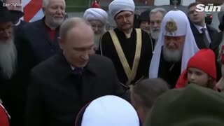 Moment Putin SQUIRMS during confrontation with child over Ukraine war