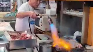 Flamethrower Grilled Tuna Cheeks — The Netflix-Famous Izakaya Toyo in Osaka!