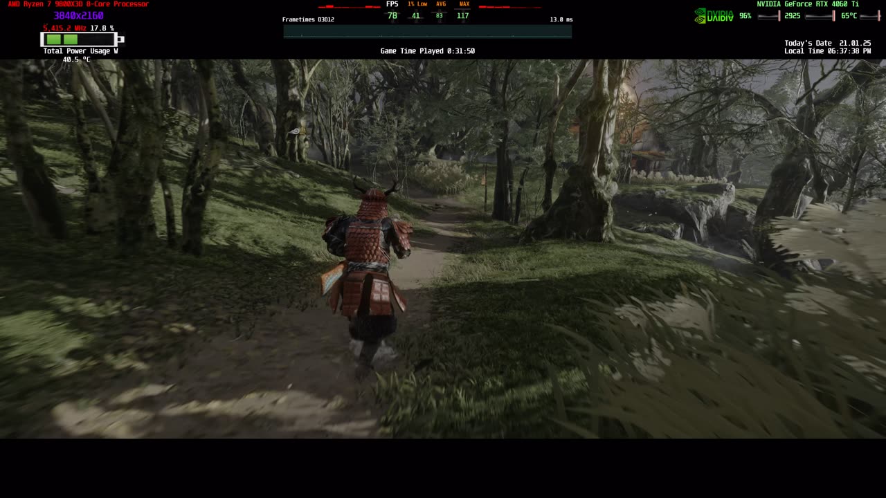 Ghost of Tsushima Directors Cut 4K HDR Gameplay PC Sony Bravia 9 Rtx 4060 Ti AMD 9800x3d