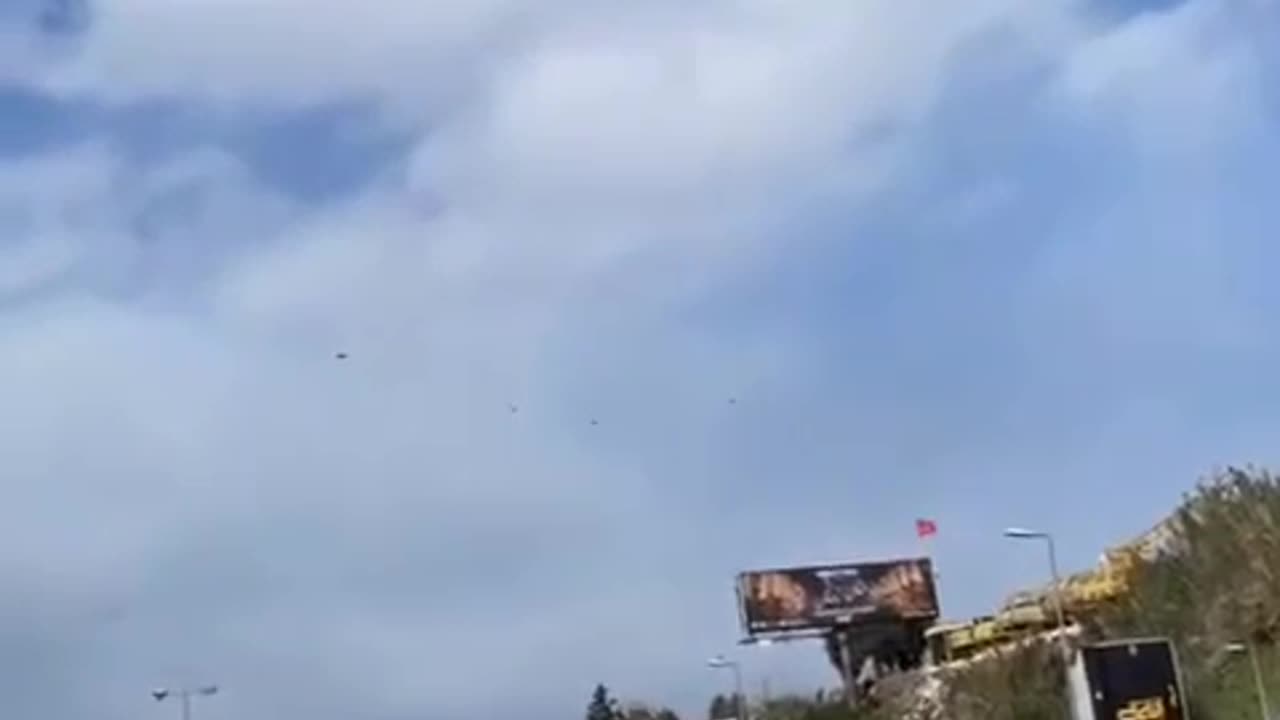 Israeli fighter jets fly over Nasrallah’s funeral ceremony in Beirut.