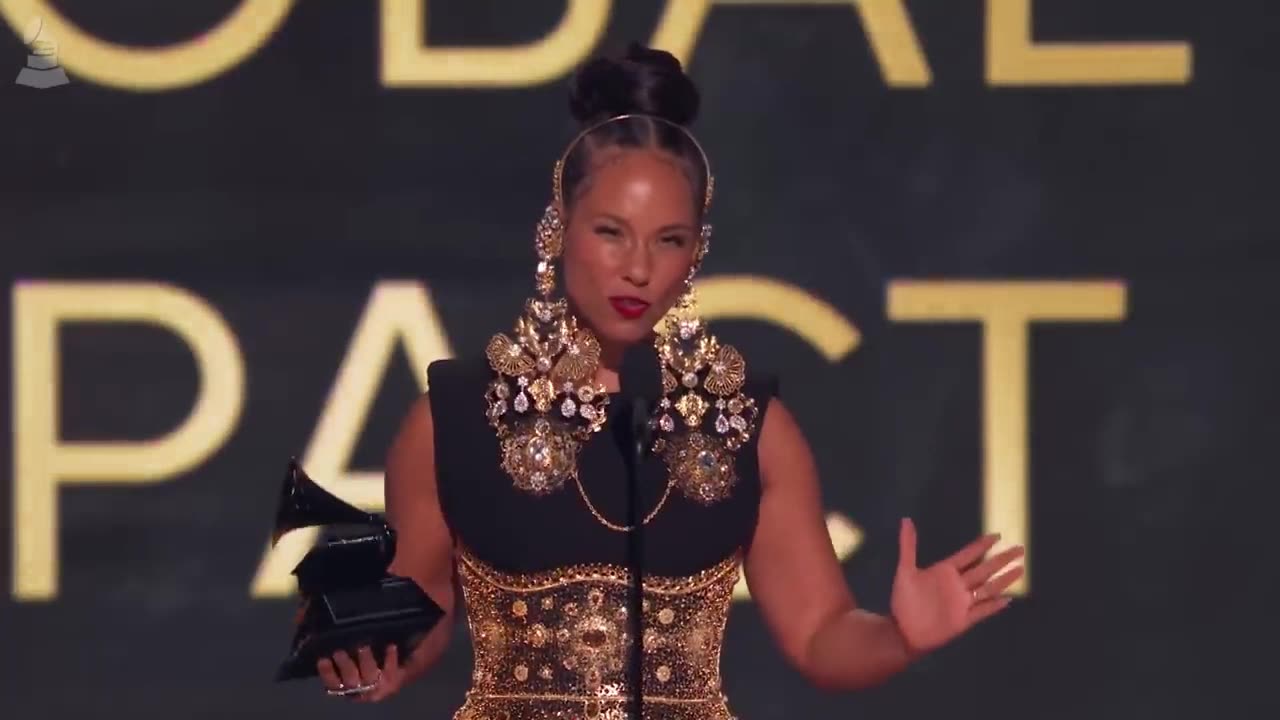 ALICIA KEYS Wins Global Impact Award | 2025 GRAMMYs Acceptance Speech