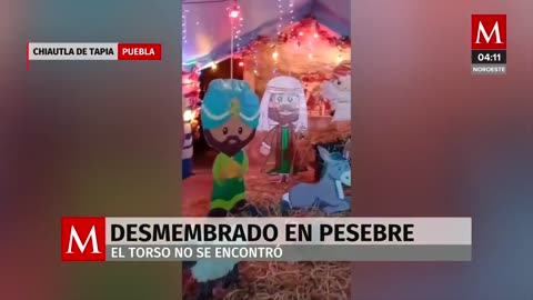 Abandonan cuerpo desmembrado en un pesebre en Puebla