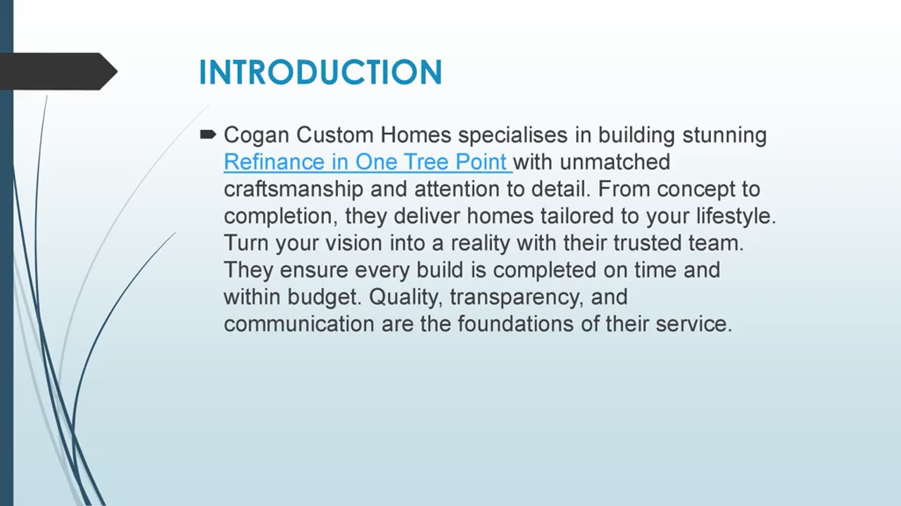 Best Refinance in One Tree Point
