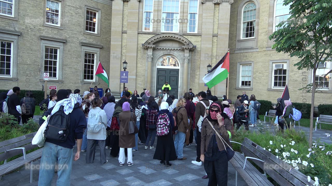 The last 5 minutes of the protest at university of toronto