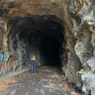 DISAPPEARING INTO THE DARK TUNNEL!