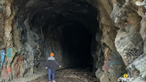 DISAPPEARING INTO THE DARK TUNNEL!