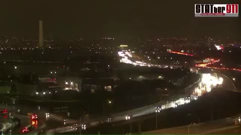 Lightning strikes the US Capitol building and the Washington Monument on New Year's Eve