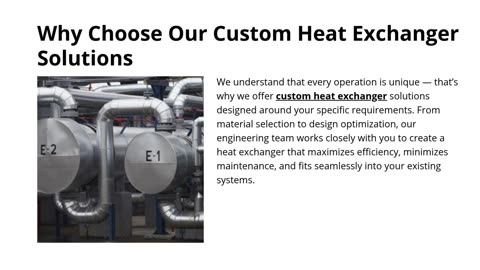 Optimize Your Operations with a High-Performance Custom Heat Exchanger
