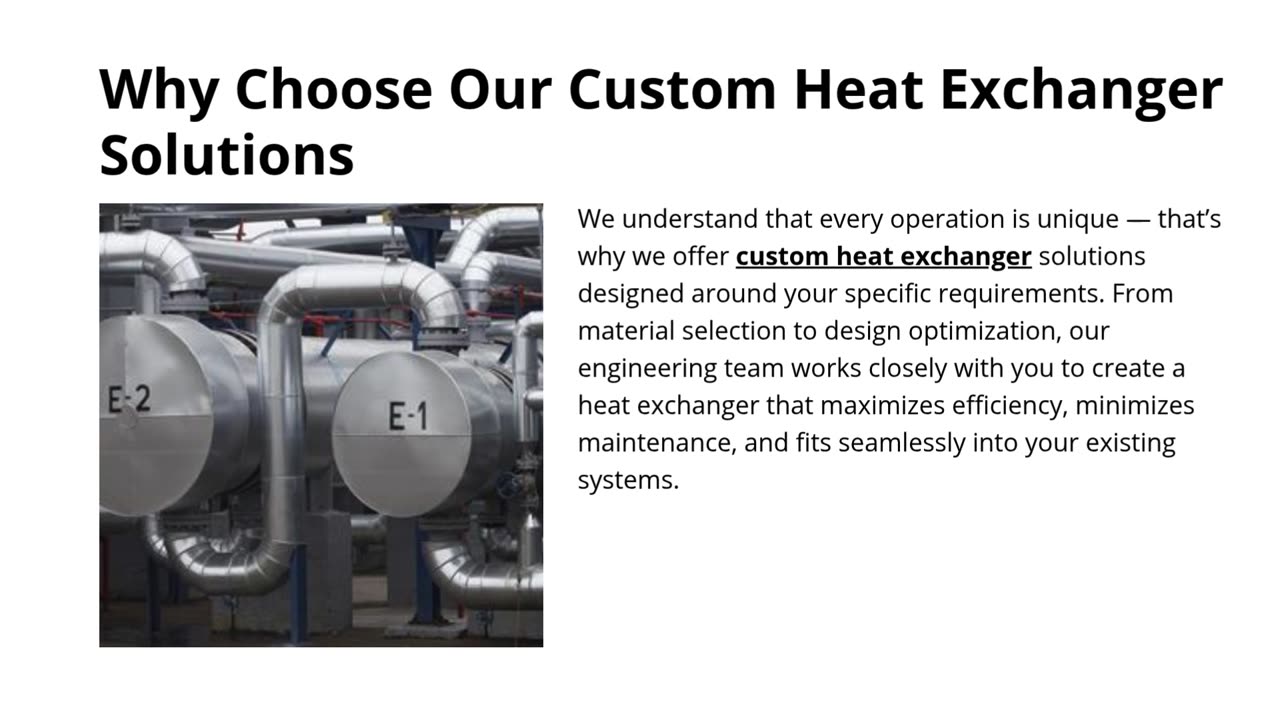 Optimize Your Operations with a High-Performance Custom Heat Exchanger