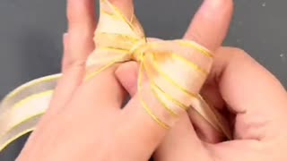 Ribbon 🎀 bow tutorial | How to make ribbon bow