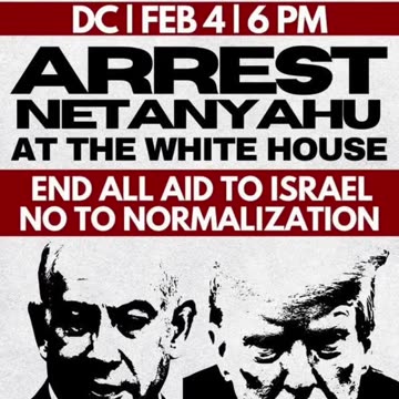 Protest against war criminal Benjamin Netanyahu in Washington DC.