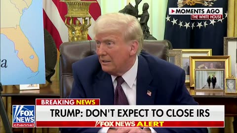 Reporter asks President Trump if He Expects the IRS TO CLOSE, Noting DOGE Arrived at IRS today