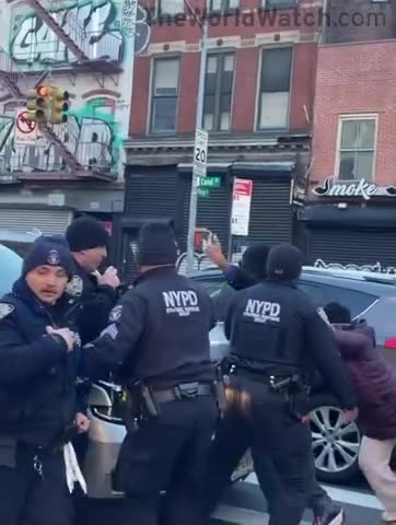 Dumb NYPD cop Maces Another One