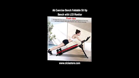 Ab Exercise Bench Foldable Sit Up Bench with LCD Monitor - Cicia Store