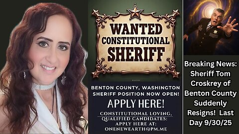 WANTED CONSTITUTIONAL SHERIFF for Benton County, Washington. APPLY HERE!