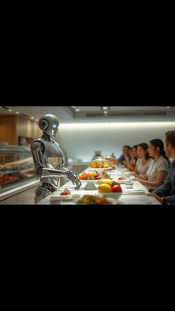 Tropical Fruit Punch🤖 Dispenser Robot #futuristic #technology #humanoid #fruitpunch #AI