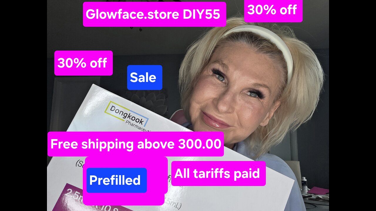 Unboxing Glowface.store 30% off NO TARIFFS DIY55 OVER 60 Korean Products, Botox , exosomes
