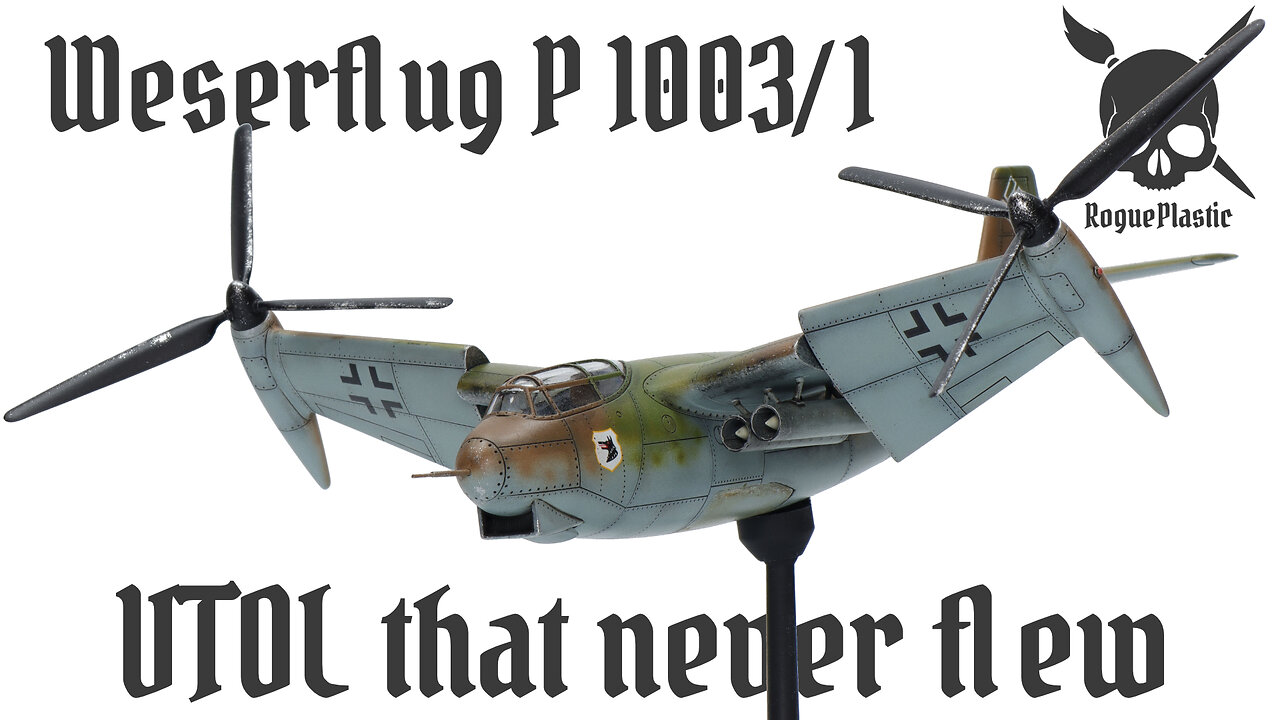 Building a Paper Luftwaffe Plane From Amusing Hobby, The Weserflug P.1003/1