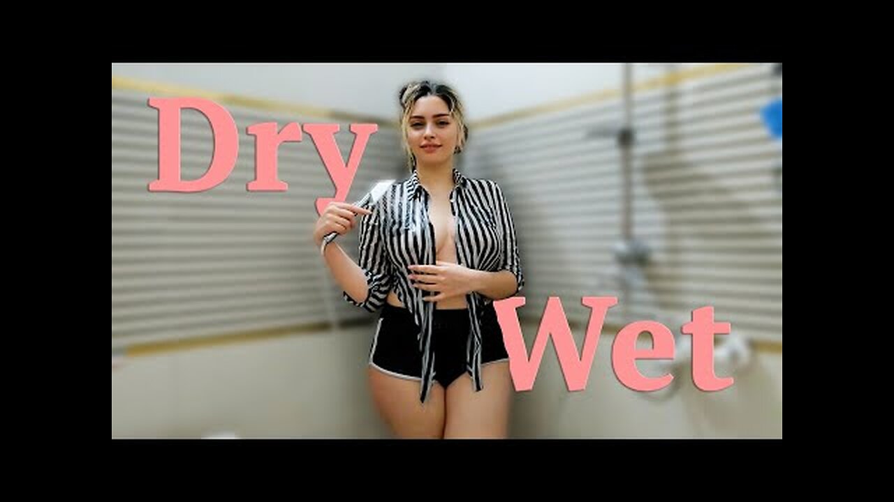[4K] Transparent Clothes Haul | Dry vs Wet with Scarlett