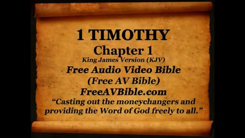 1 Timothy KJV read along audio bible with piano worship music in the background