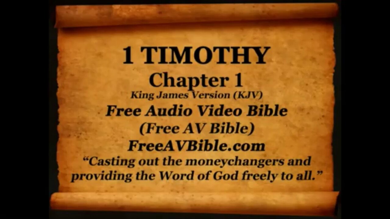 1 Timothy KJV read along audio bible with piano worship music in the background