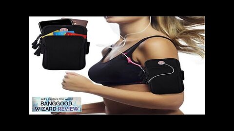 Running Black Grey Arm Bag Adjustable High Capacity Lightweight Waterproof Sports Bag Review