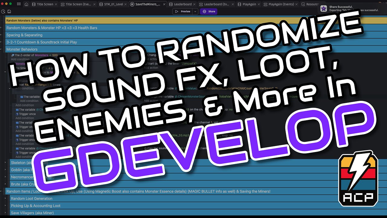 How to Randomize Sounds, Loot, Enemies, & More in GDevelop | Step-by-Step Tutorial