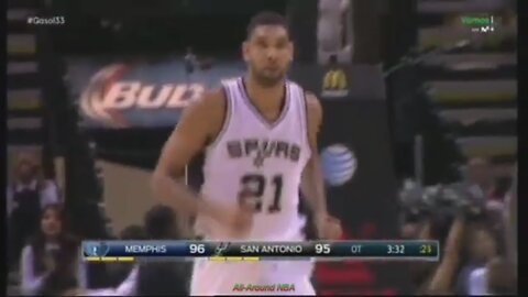 Tim Duncan 23 Points 5 Ast 3 Blk Vs. Grizzlies, 2014-15.