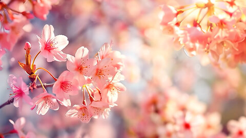 🌸11 Hours Of Sakura Garden Ambience | Deep Sleep and Relaxation | Cherry Blossom And Birdsong
