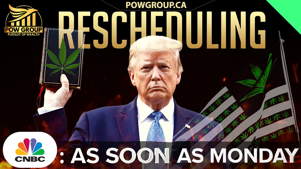 Trump Signing Legislation 3PM Today & CNBC Says "Rescheduling as early as Monday"