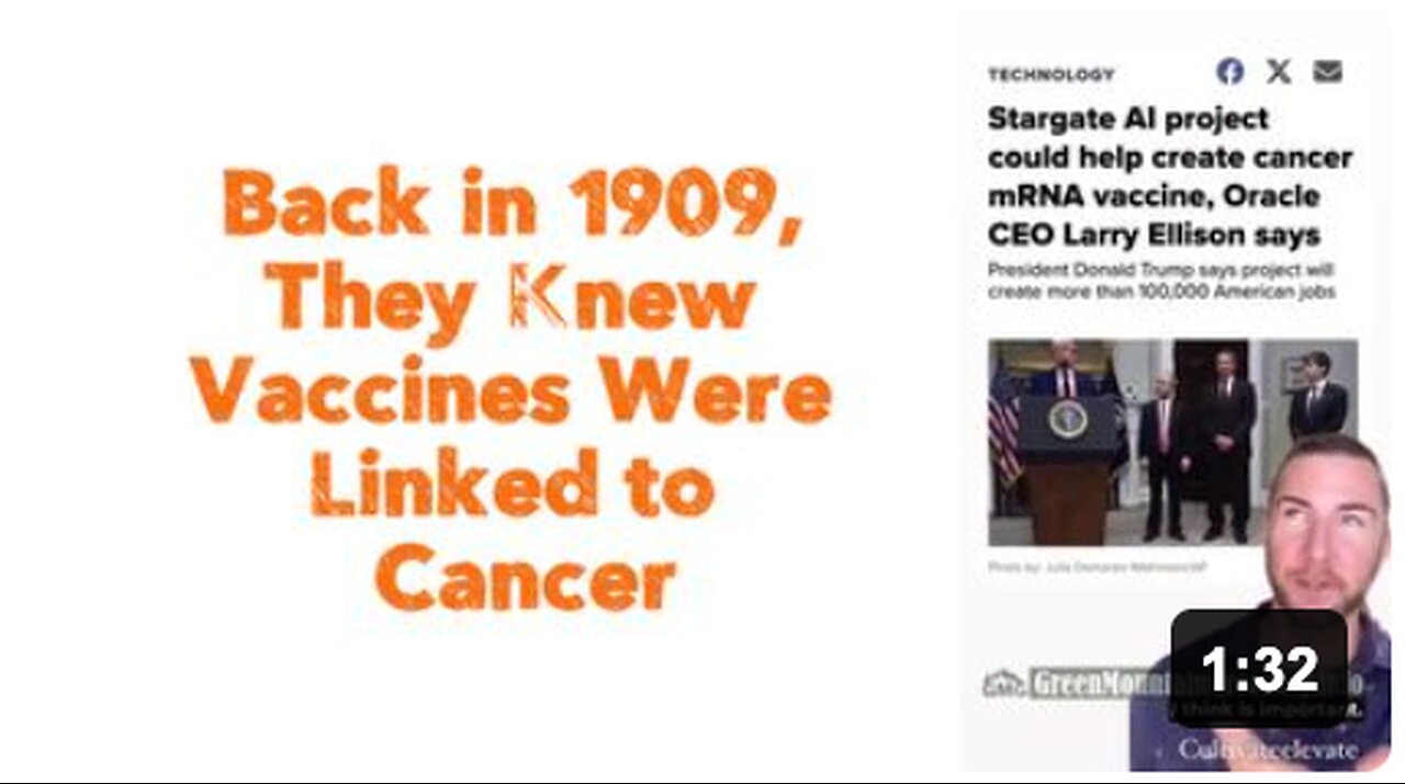Back in 1909, They Knew Vaccines Were Linked to Cancer